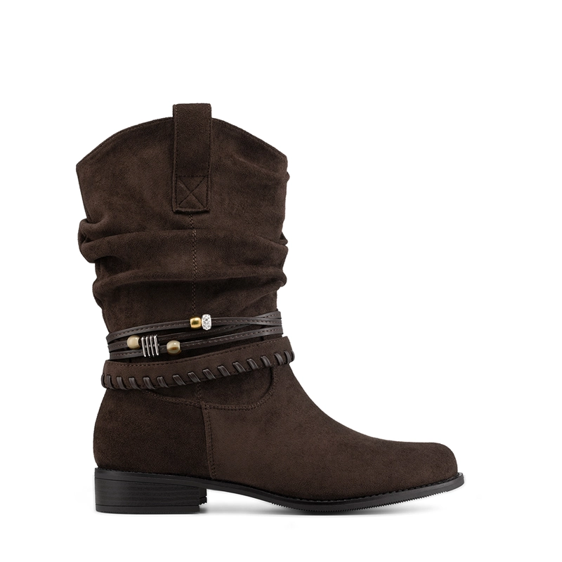 BOTA TACO MUJER OUTDOOR PU TEXTIL WEIDE HX533 - 1
