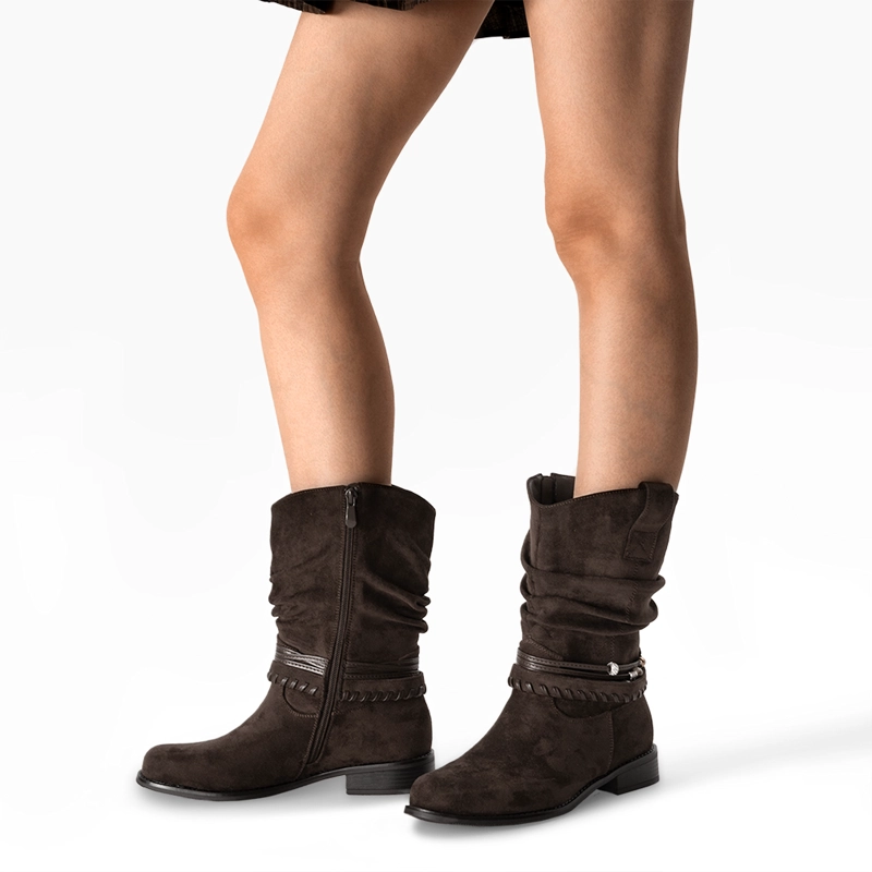 BOTA TACO MUJER OUTDOOR PU TEXTIL WEIDE HX533 - 2