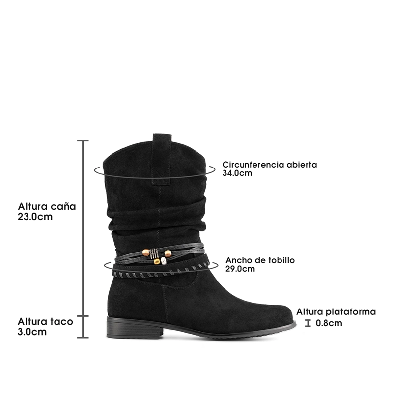 BOTA TACO MUJER OUTDOOR PU TEXTIL WEIDE HX533 - 7