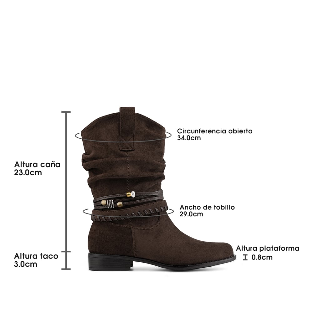 BOTA TACO MUJER OUTDOOR PU TEXTIL WEIDE HX533 - 7