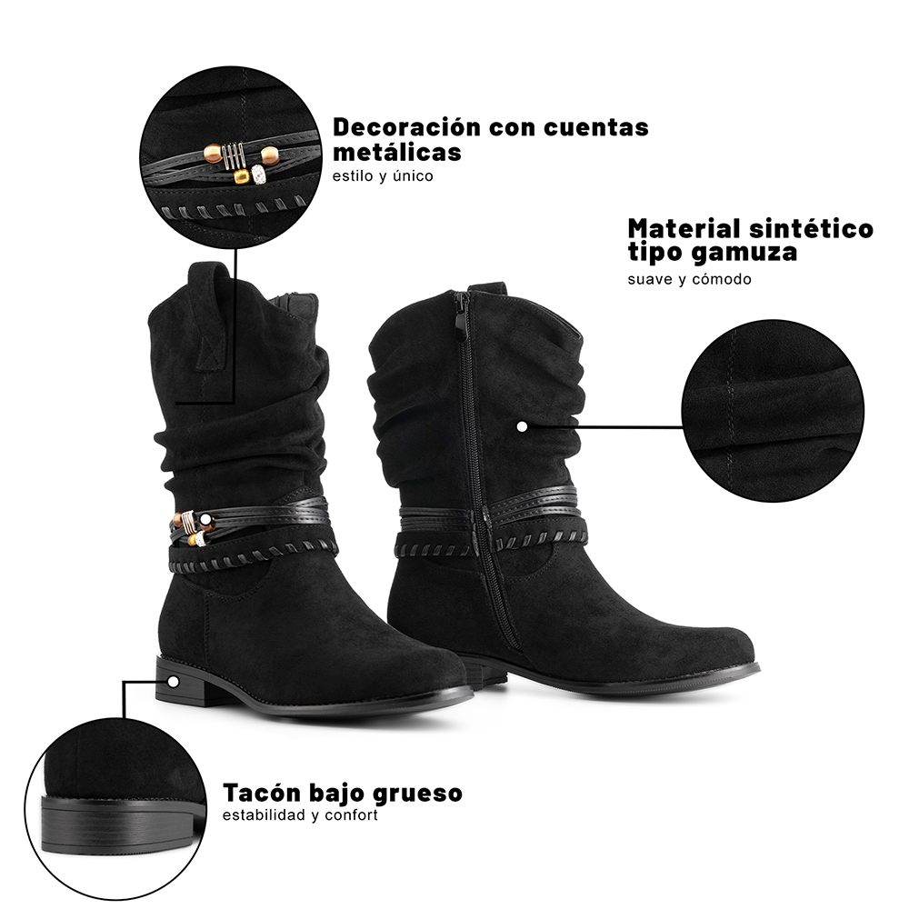 BOTA TACO MUJER OUTDOOR PU TEXTIL WEIDE HX533 - 8