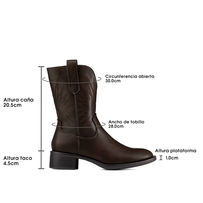 BOTA TACO MUJER CASUAL PU WEIDE DH92 - 7