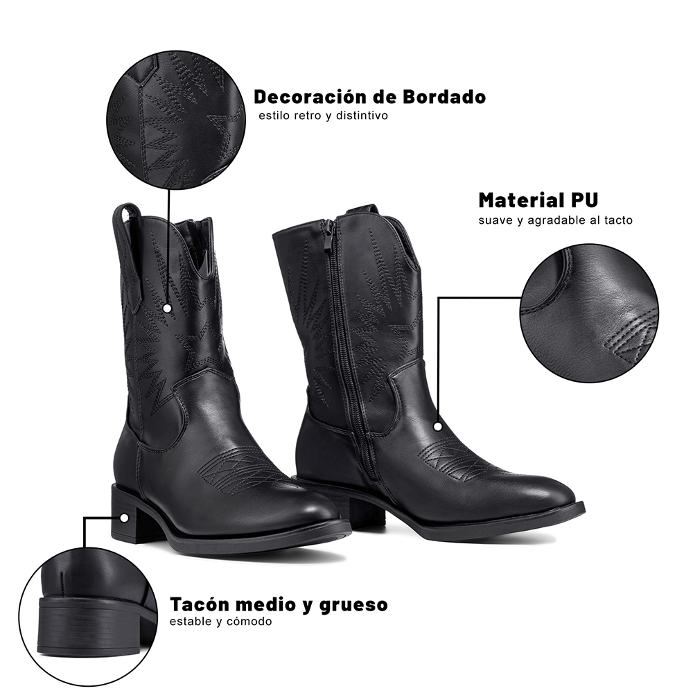 BOTA TACO MUJER CASUAL PU WEIDE DH92 - 8
