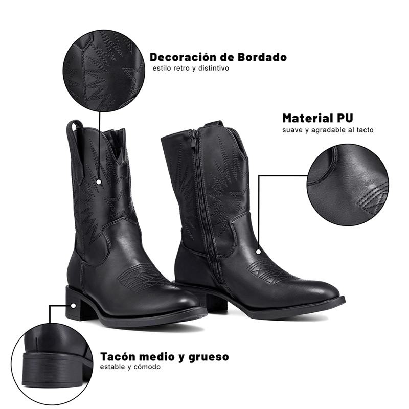 BOTA TACO MUJER CASUAL PU WEIDE DH92 - 8