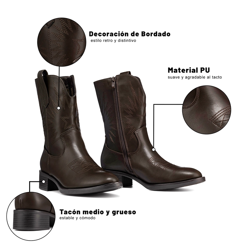BOTA TACO MUJER CASUAL PU WEIDE DH92 - 8