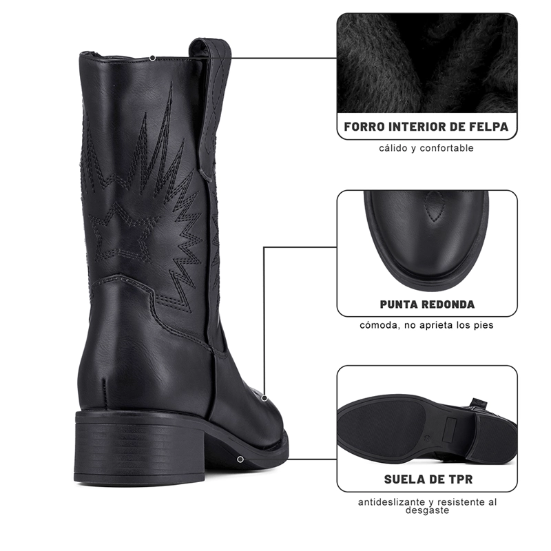 BOTA TACO MUJER CASUAL PU WEIDE DH92 - 9