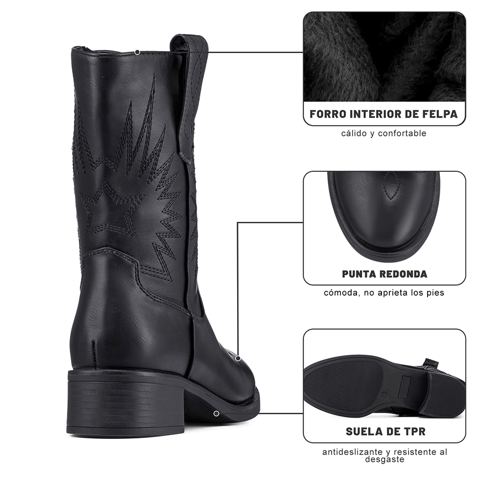 BOTA TACO MUJER CASUAL PU WEIDE DH92 - 9