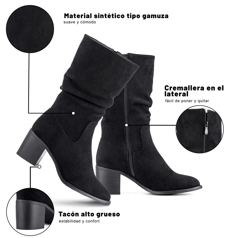 BOTA TACO MUJER OUTDOOR PU TEXTIL WEIDE HX532 - 8