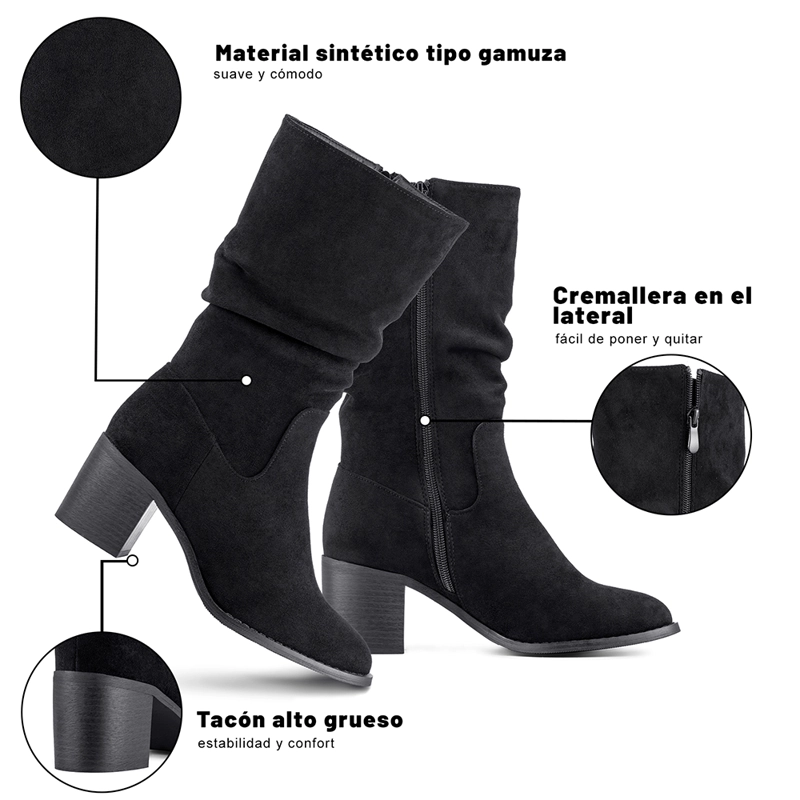 BOTA TACO MUJER OUTDOOR PU TEXTIL WEIDE HX532 - 8