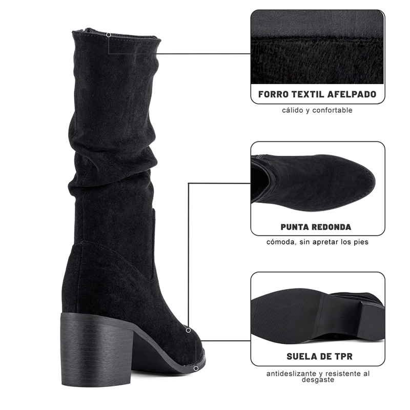 BOTA TACO MUJER OUTDOOR PU TEXTIL WEIDE HX532 - 9