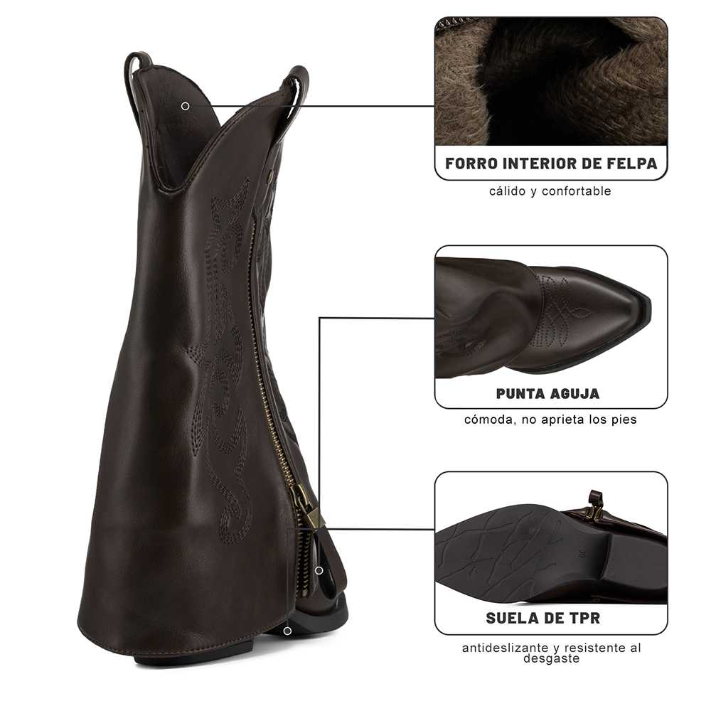 BOTA TACO MUJER URBANA PU WEIDE QBM27 - 9