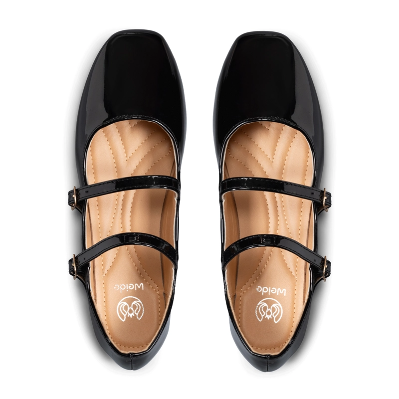 BALLERINA CASUAL MUJER MODA CHAROL PLANO WEIDE YOU503 - 3