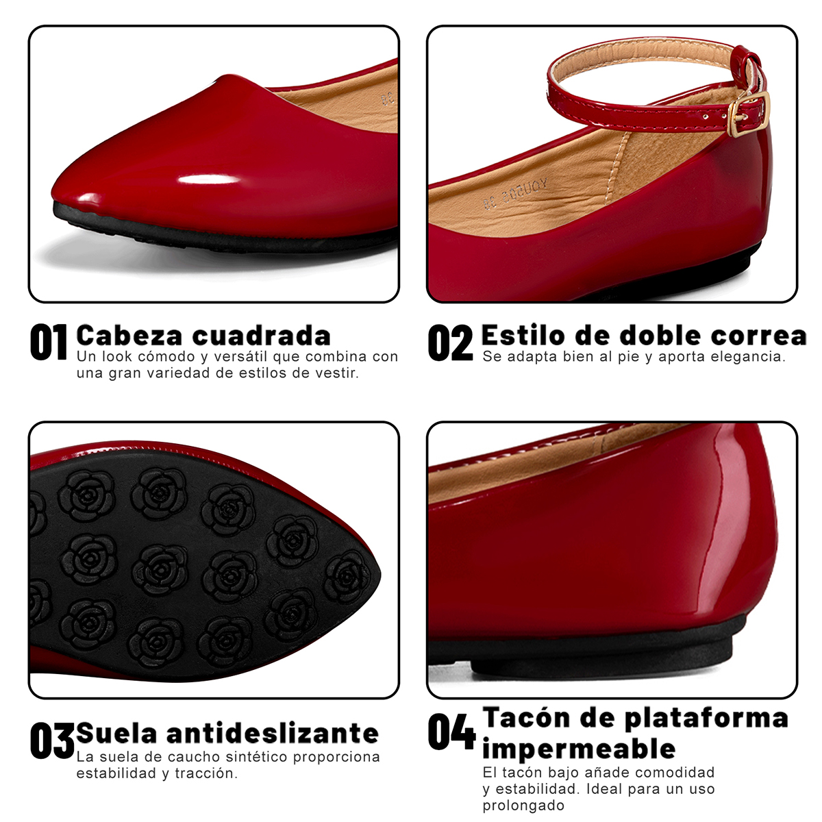 BALLERINA MUJER CASUAL CHAROL MODA PLANO WEIDE YOU505 - 6