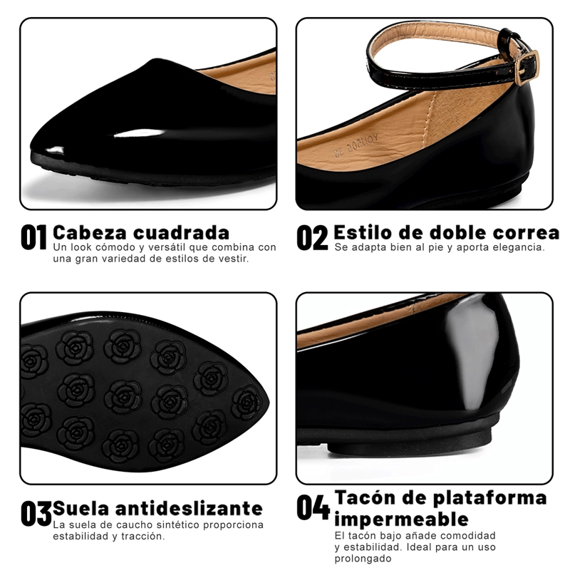 BALLERINA MUJER CASUAL CHAROL MODA PLANO WEIDE YOU505 - 9