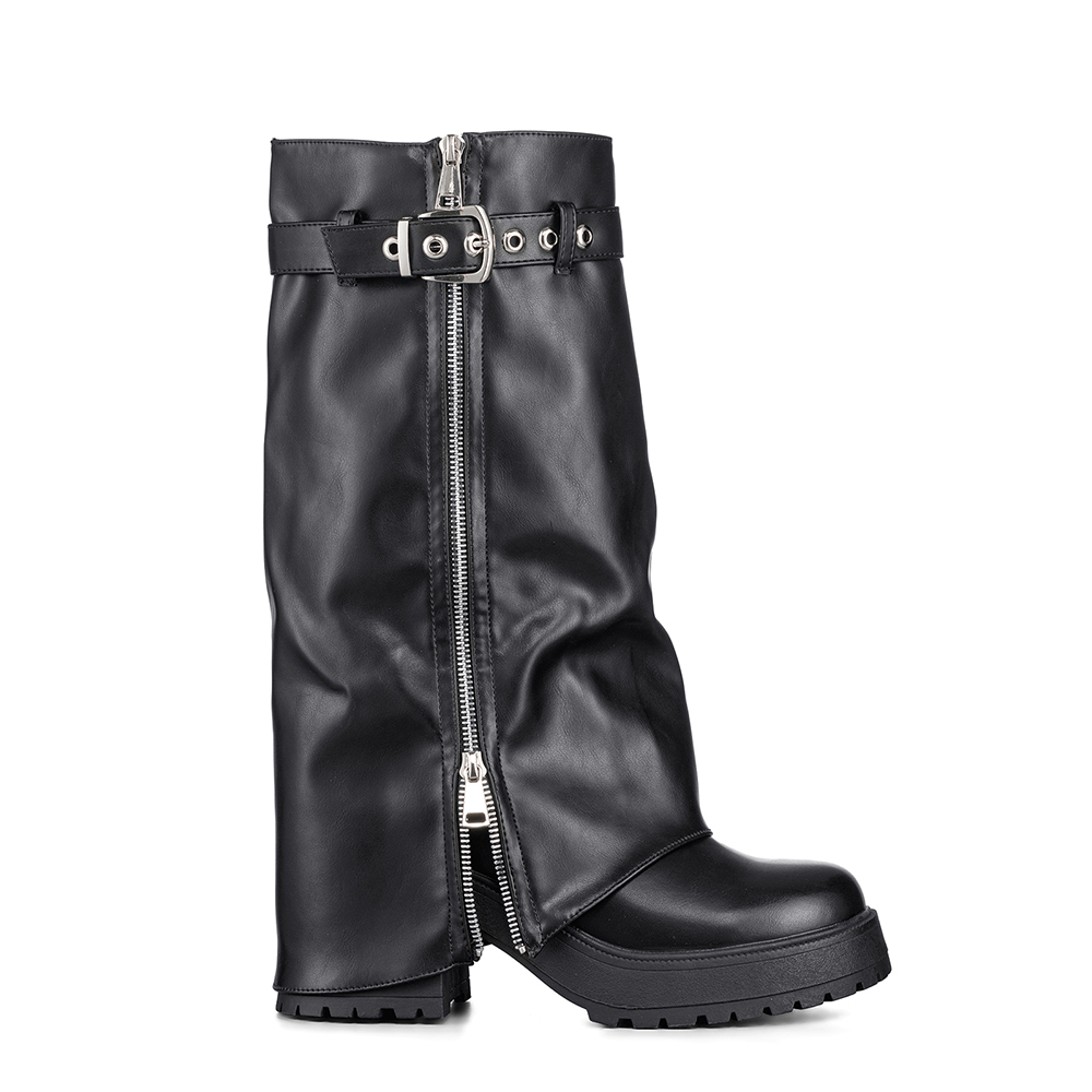 BOTAS LARGAS MUJER DE MODA ECO CUERO VINTAGE WEIDE CZY603 - 1