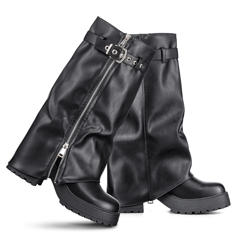BOTAS LARGAS MUJER DE MODA ECO CUERO VINTAGE WEIDE CZY603 - 6
