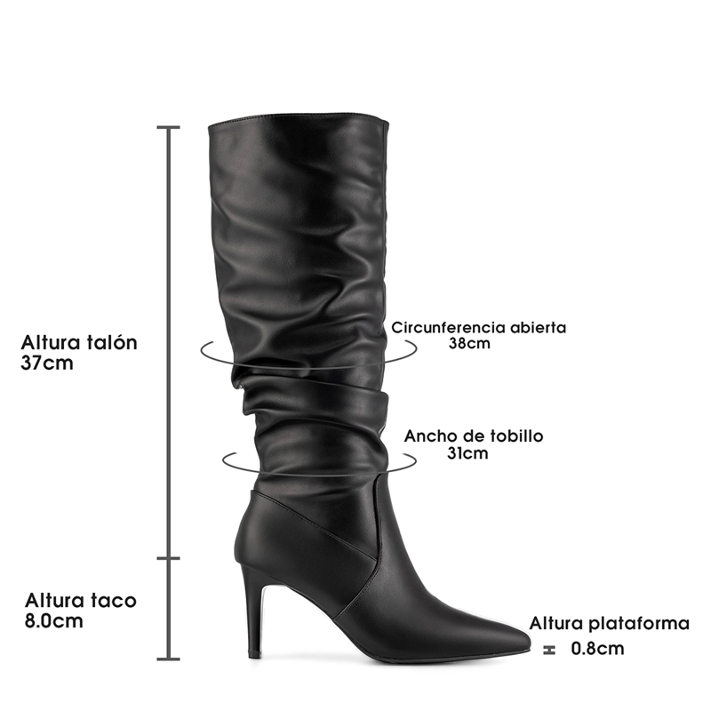 BOTA TACO ALTO MUJER ELEGANTE PU WEIDE ZS86 - 7