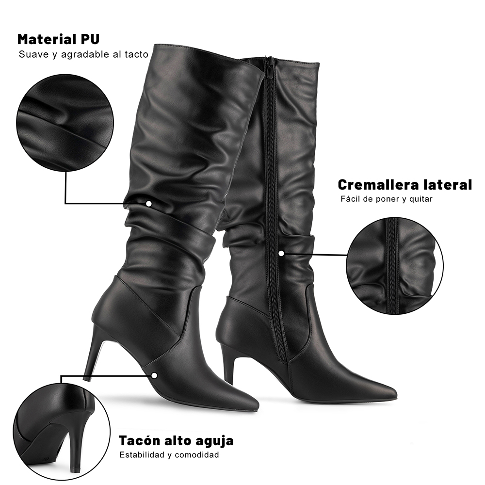 BOTA TACO ALTO MUJER ELEGANTE PU WEIDE ZS86 - 8