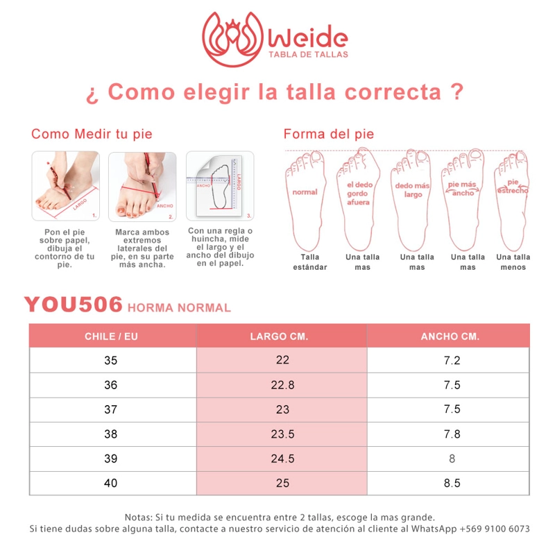 BALLERINA CASUAL CHAROL MUJER ELEGANTE WEIDE YOU506 - 4