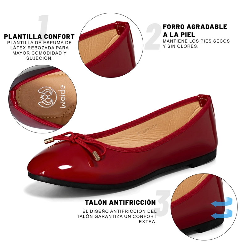 BALLERINA CASUAL CHAROL MUJER ELEGANTE WEIDE YOU506 - 8
