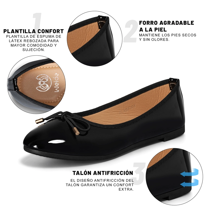 BALLERINA CASUAL CHAROL MUJER ELEGANTE WEIDE YOU506 - 8