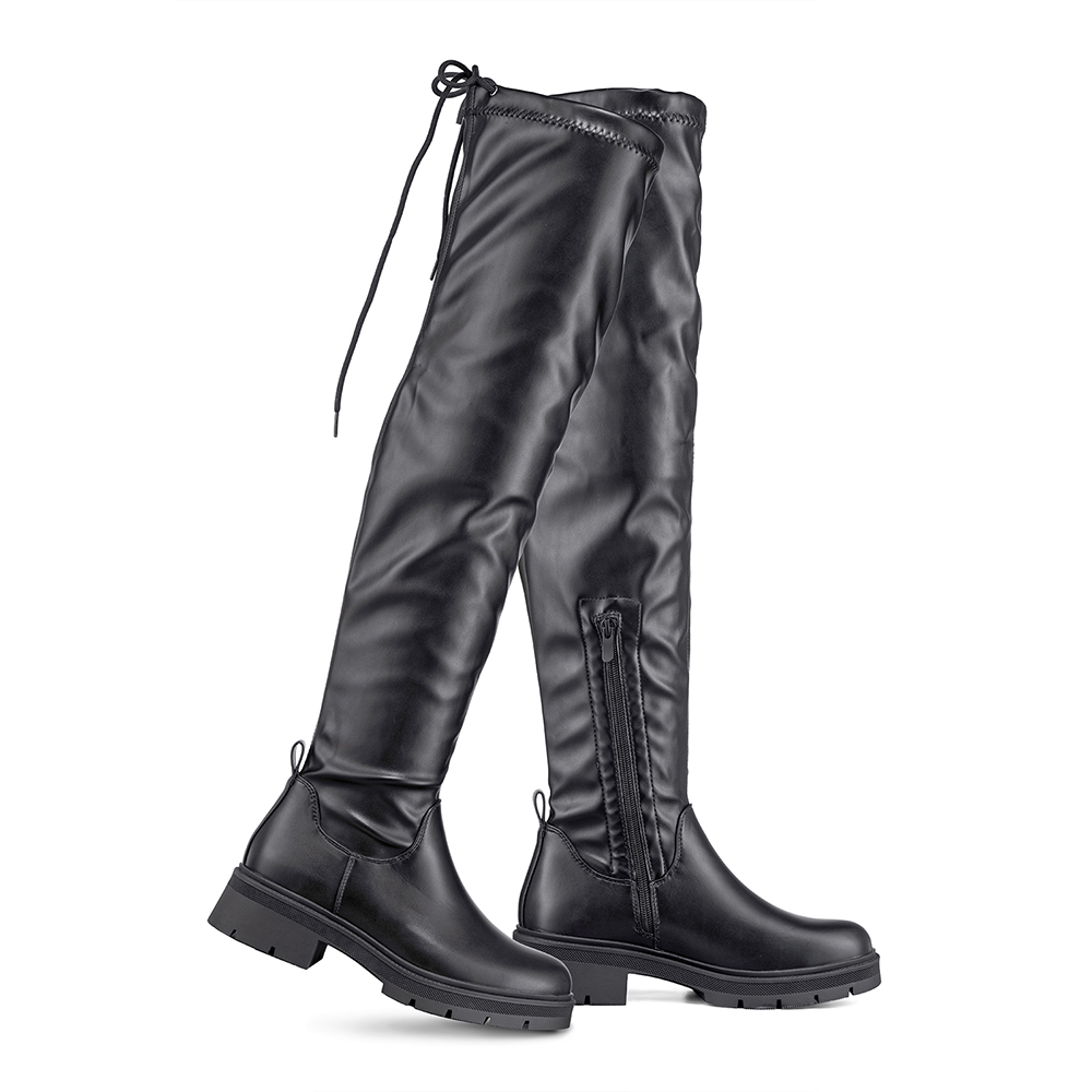BOTA LARGA CASUAL MUJER ECO CUERO PLATAFORMA MODA WEIDE ZS69 - 6