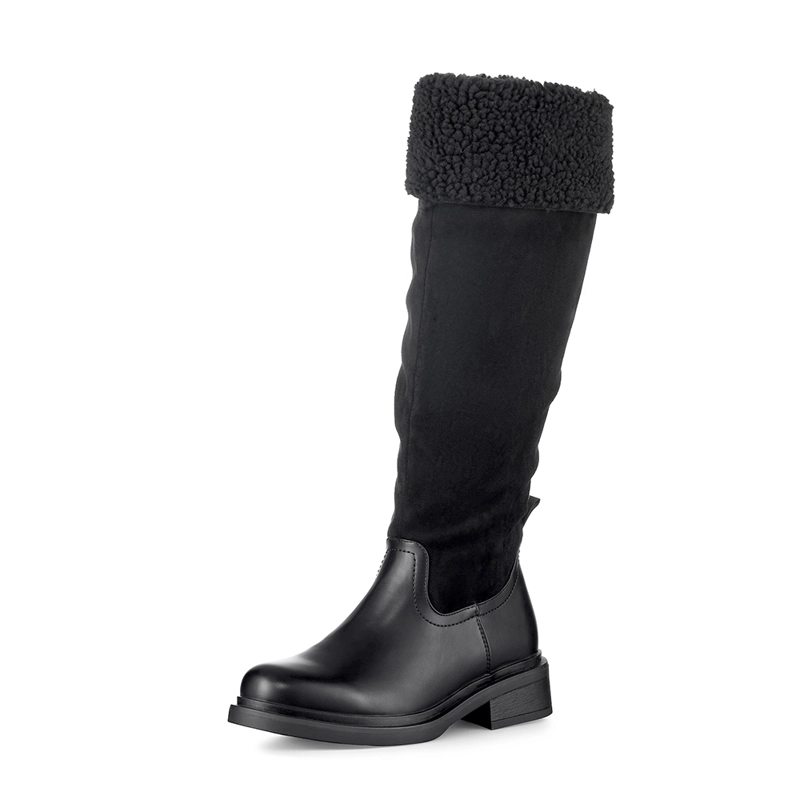 BOTA LARGA MUJER MODA GAMUZA CON FELPA VINTAGE WEIDE CZY601 - 1