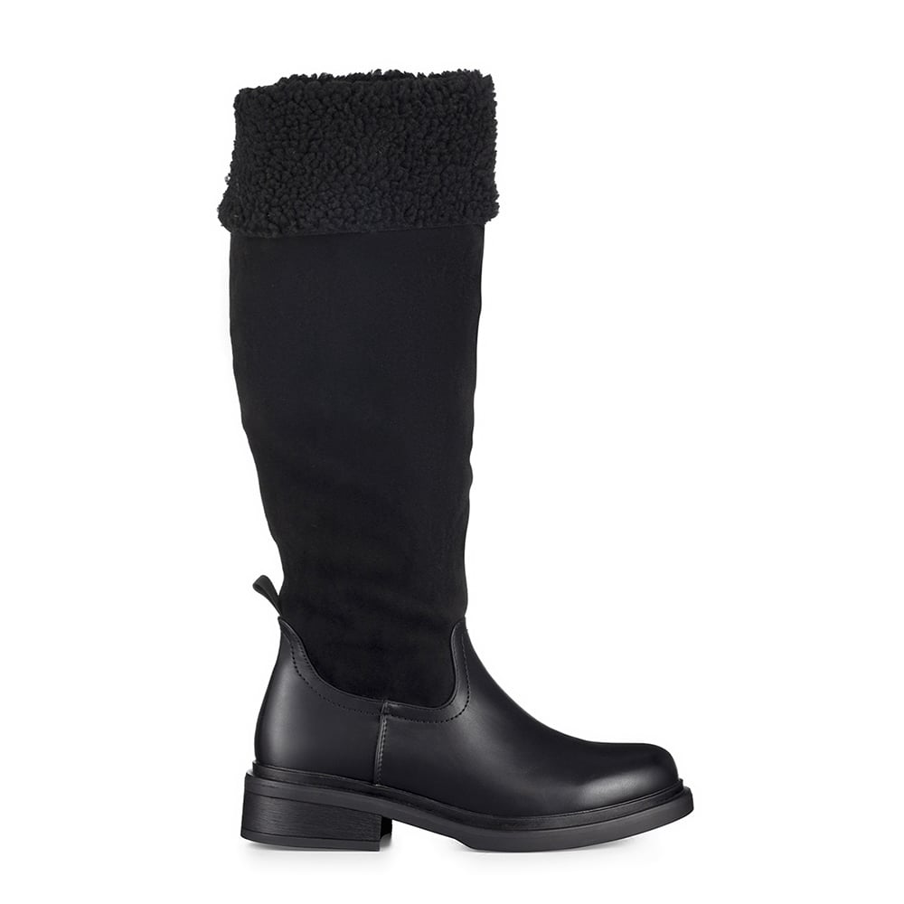 BOTA LARGA MUJER MODA GAMUZA CON FELPA VINTAGE WEIDE CZY601 - 5