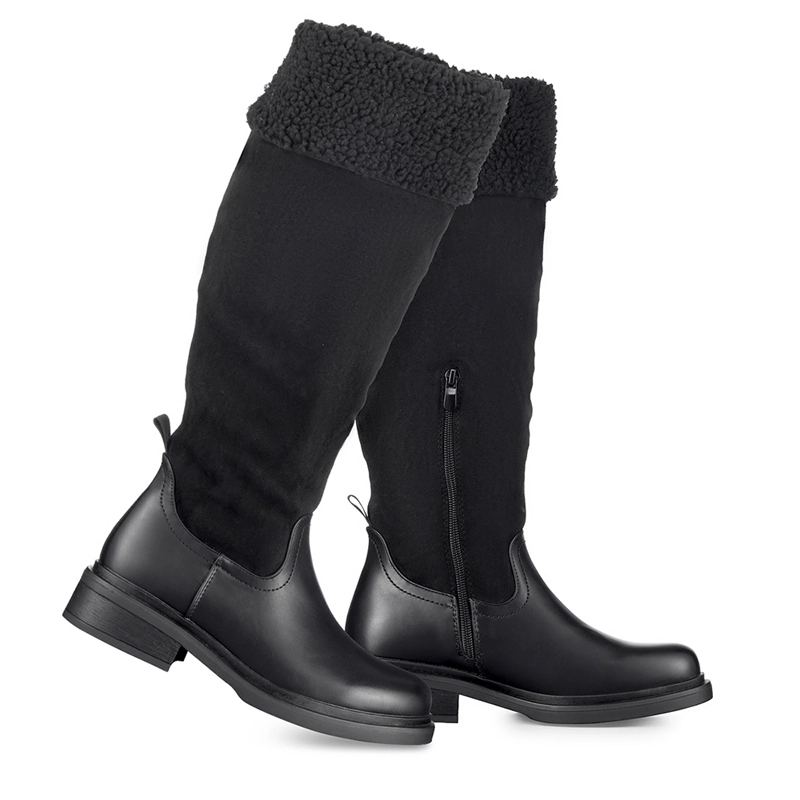 BOTA LARGA MUJER MODA GAMUZA CON FELPA VINTAGE WEIDE CZY601 - 6