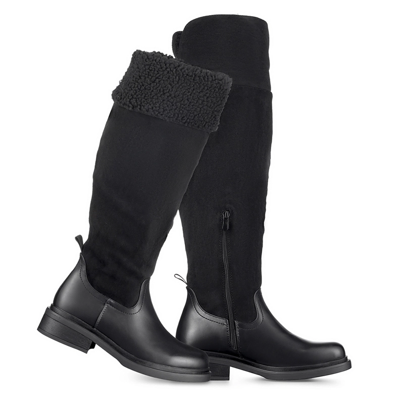 BOTA LARGA MUJER MODA GAMUZA CON FELPA VINTAGE WEIDE CZY601 - 8