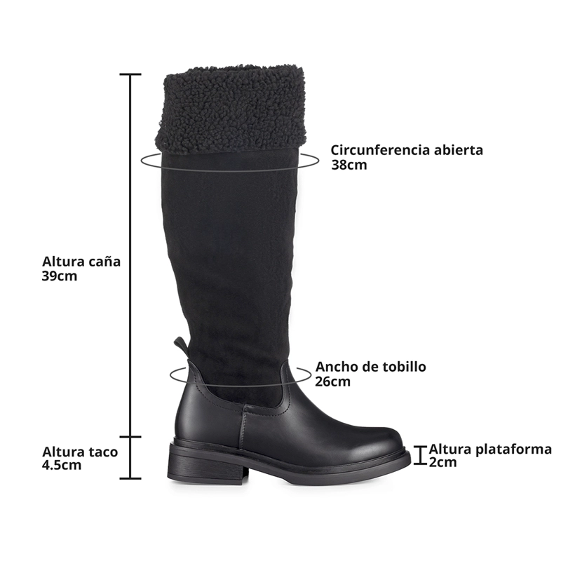 BOTA LARGA MUJER MODA GAMUZA CON FELPA VINTAGE WEIDE CZY601 - 8