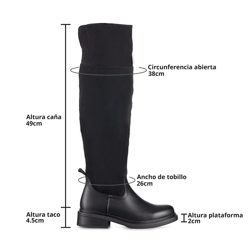 BOTA LARGA MUJER MODA GAMUZA CON FELPA VINTAGE WEIDE CZY601 - 9