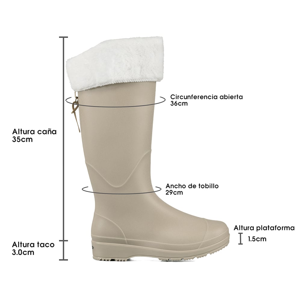 BOTA DE AGUA MUJER PVC IMPERMEABLE CASUAL COMODO WEIDE GH160 - 6