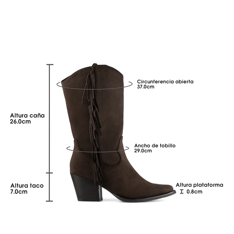 BOTA TACO MUJER OUTDOOR PU TEXTIL WEIDE HX535 - 6