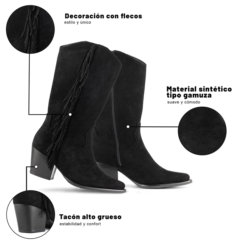 BOTA TACO MUJER OUTDOOR PU TEXTIL WEIDE HX535 - 7