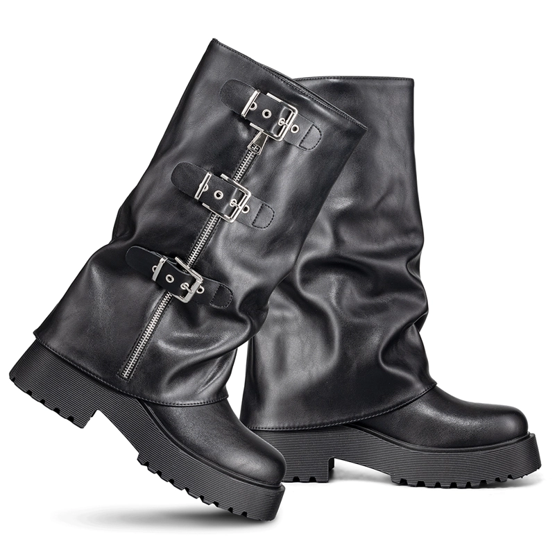 BOTAS LARGAS CASUAL NEGRO DE MODA MUJER WEIDE RQ80 - 6