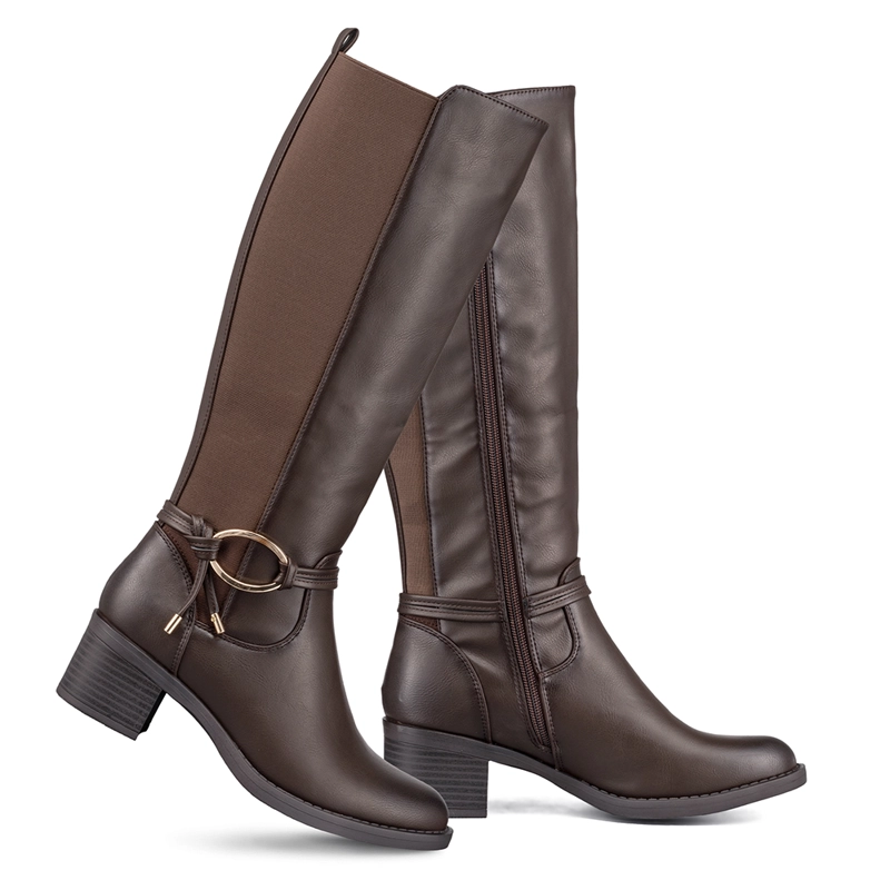 BOTA LARGA MUJER CASUAL PUTACON GRUESO WEIDE ZS71 - 6