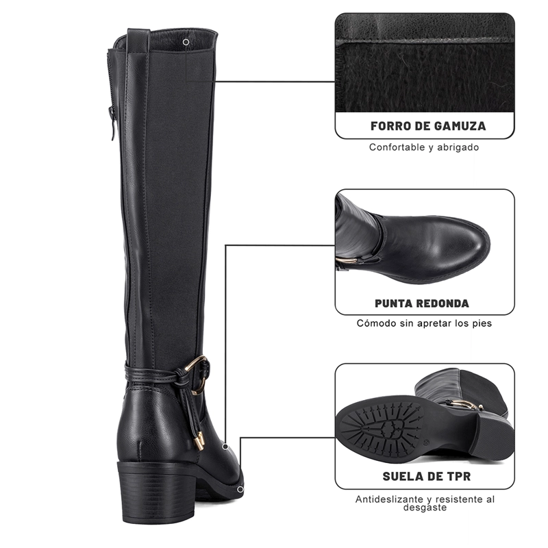 BOTA LARGA MUJER CASUAL PUTACON GRUESO WEIDE ZS71 - 8