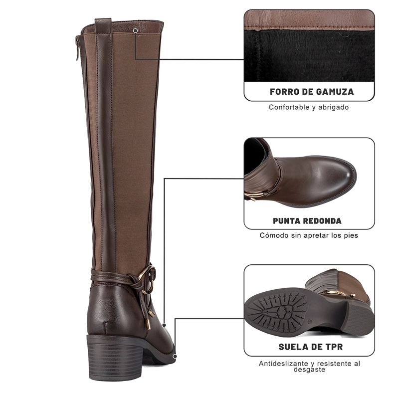 BOTA LARGA MUJER CASUAL PUTACON GRUESO WEIDE ZS71 - 9