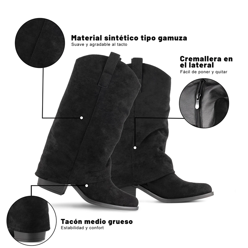 BOTA TACO MUJER CASUAL PU WEIDE HX536 - 7
