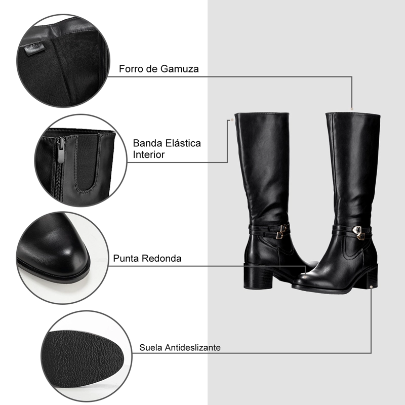 BOTA NEGRO CASUAL MUJER WEIDE CZY582 - 8
