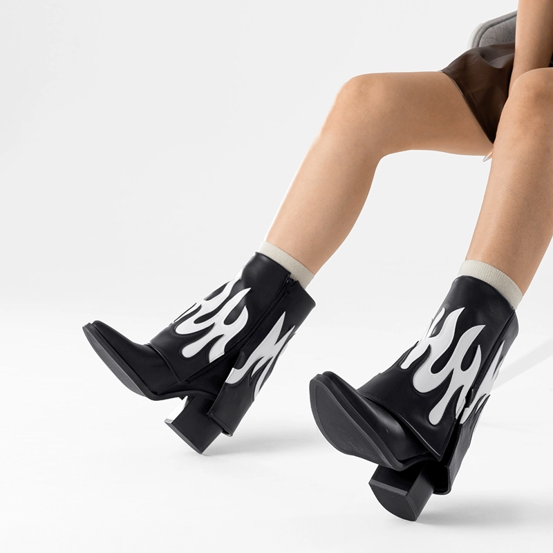 BOTAS LARGAS MUJER ECO CUERO DE MODA TACO ALTO WEIDE DH83 - 2