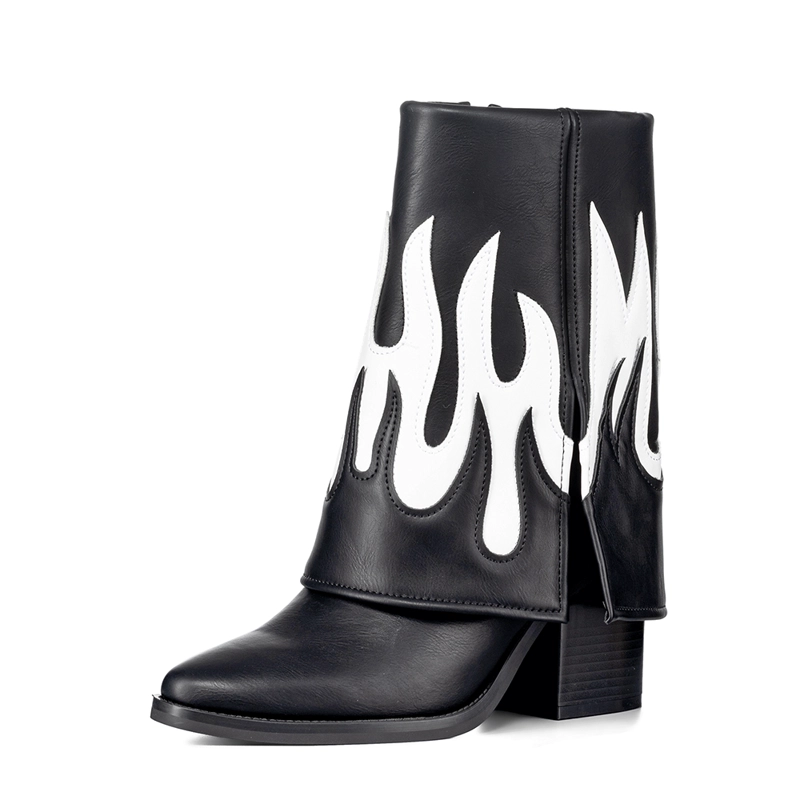 BOTAS LARGAS MUJER ECO CUERO DE MODA TACO ALTO WEIDE DH83 - 5