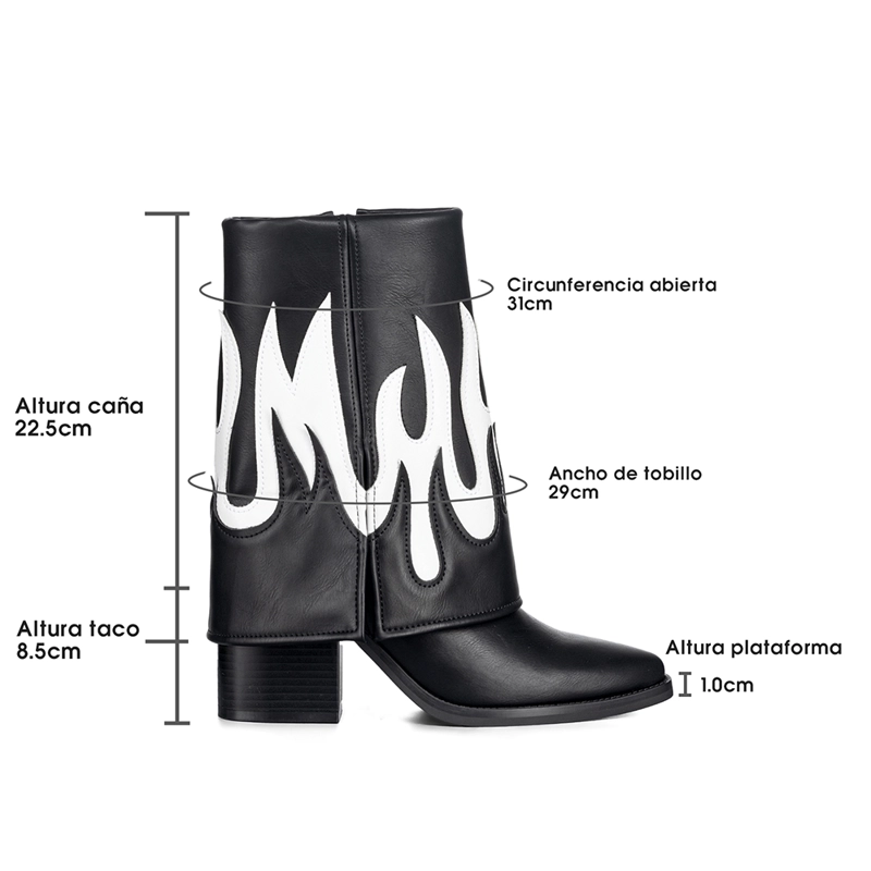 BOTAS LARGAS MUJER ECO CUERO DE MODA TACO ALTO WEIDE DH83 - 8