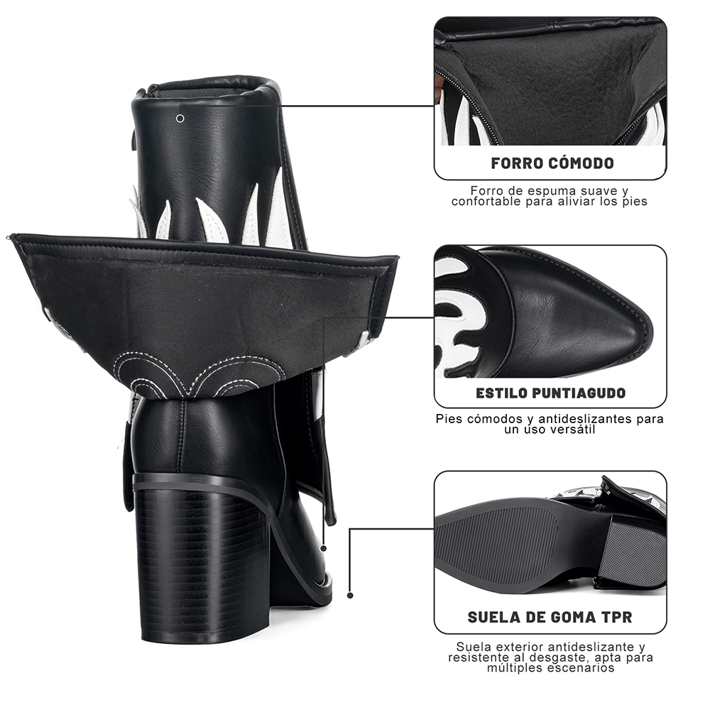 BOTAS LARGAS MUJER ECO CUERO DE MODA TACO ALTO WEIDE DH83 - 9