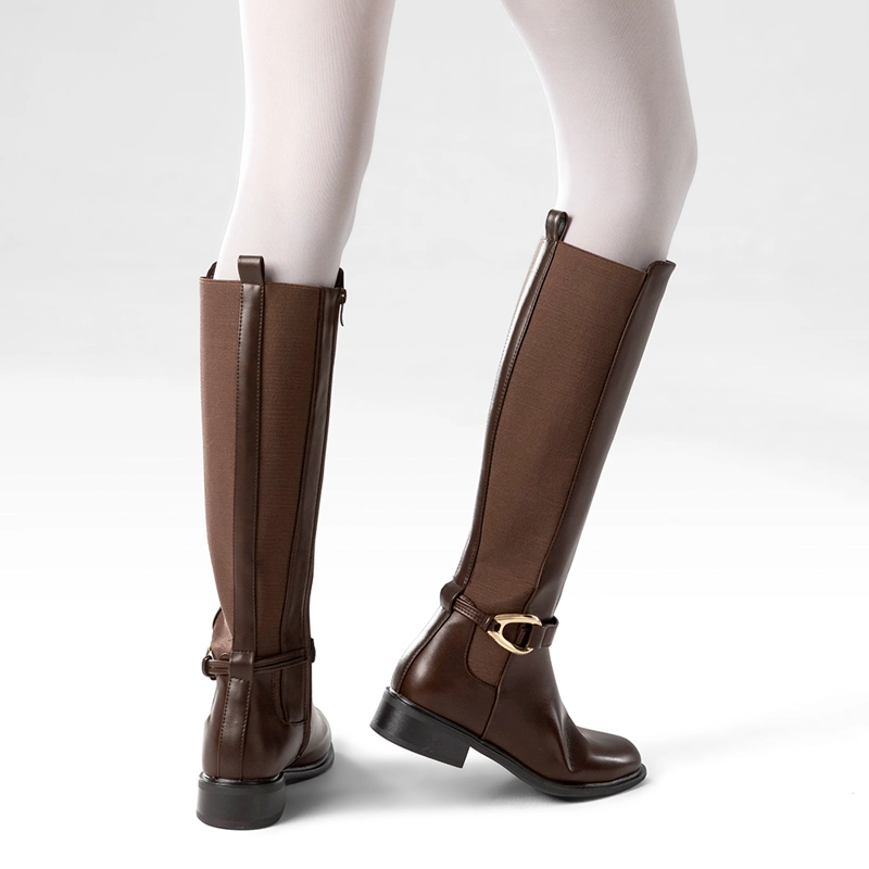 BOTA LARGA MUJER CASUAL PU MODA CLASICO WEIDE ZS70 - 3