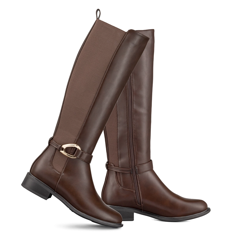 BOTA LARGA MUJER CASUAL PU MODA CLASICO WEIDE ZS70 - 6