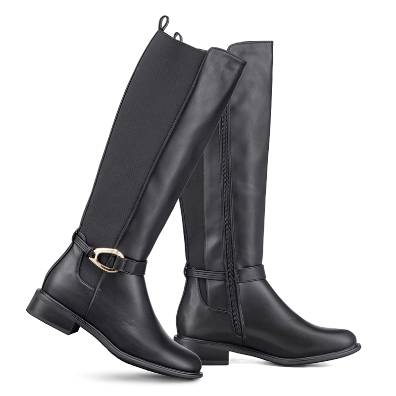 BOTA LARGA MUJER CASUAL PU MODA CLASICO WEIDE ZS70 - 6