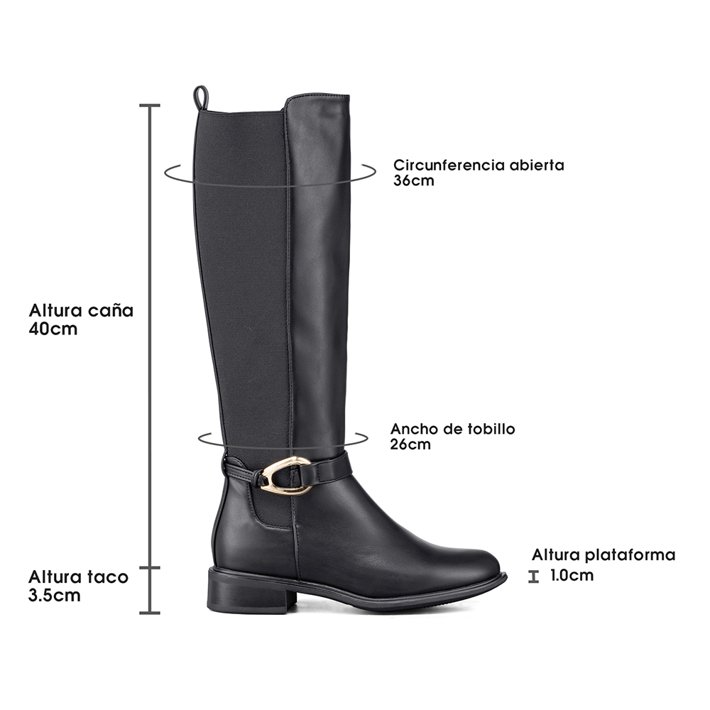BOTA LARGA MUJER CASUAL PU MODA CLASICO WEIDE ZS70 - 7