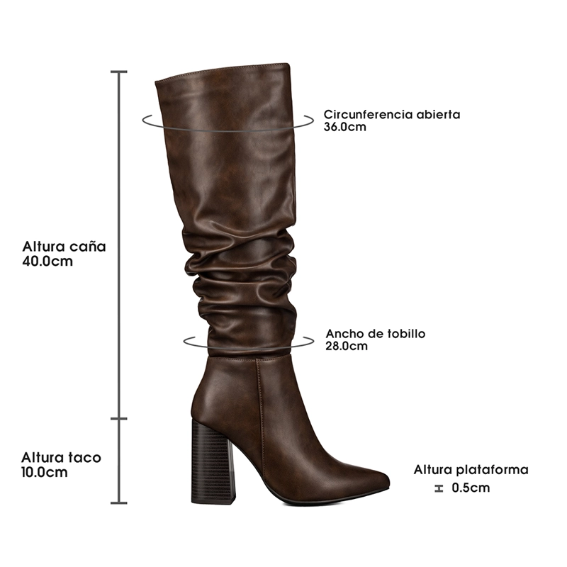 BOTA TACO MUJER CASUAL PU WEIDE CZY633 - 6